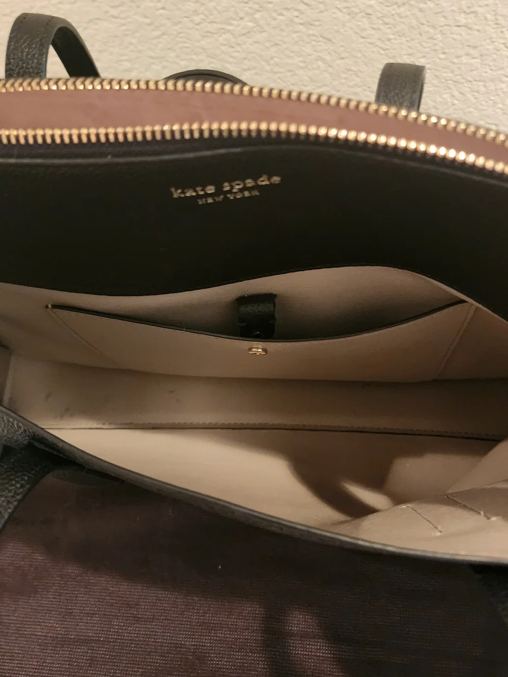 Kate Spade New York Margaux Large Work Tote – Black Pebbled Leather